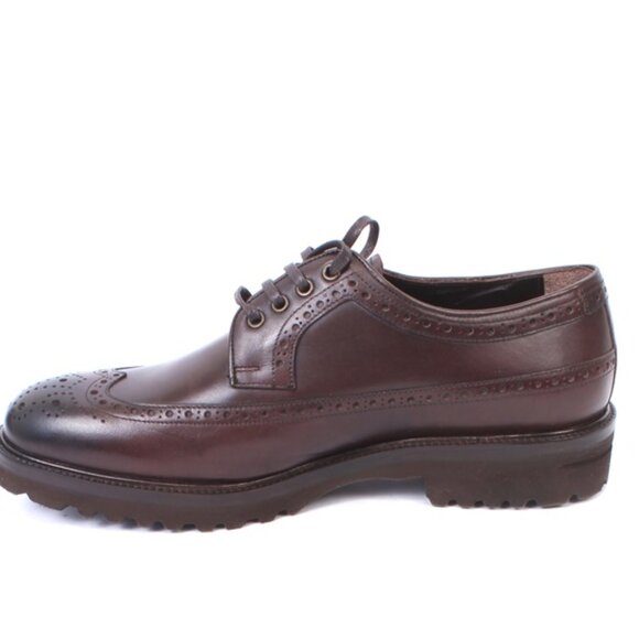 ROBERTO SERPENTINI 57005 Brown Leather Classic Dress Lace-Up Shoes main image 5